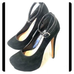 H by Halston Platform High Heels w/ Ankle Strap